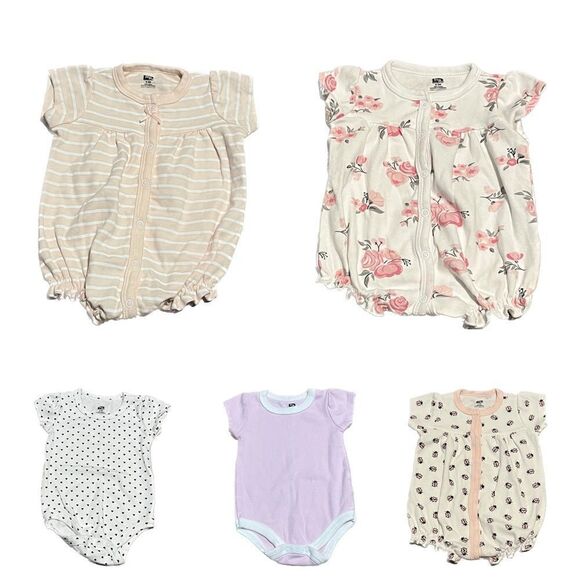 HB, 0–3 month, infant girls, onesie, bundle, multi patterned, ruffles - Picture 1 of 8